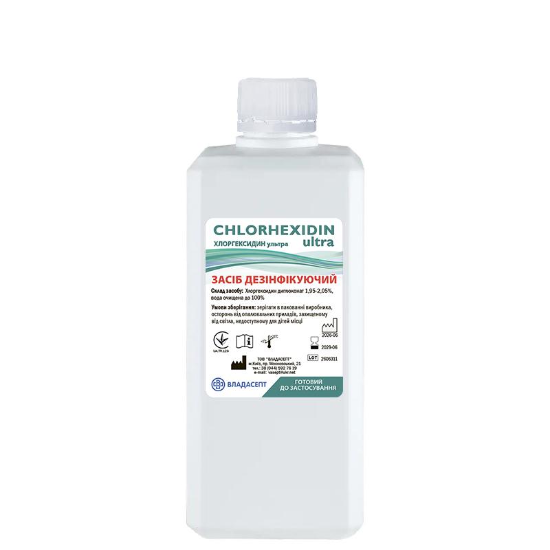 Засіб дезінфікуючий «CHLORHEXIDIN ultra», ТМ «Владасепт», флакон, 500 мл